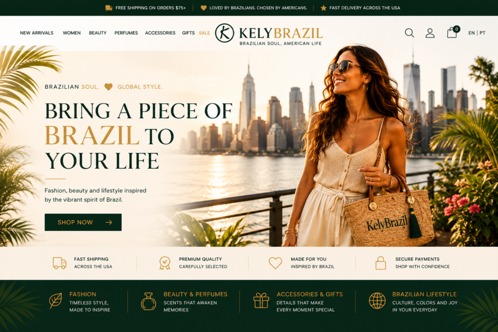 Moda e estilo brasileiro apresentados pela KelyBrazil