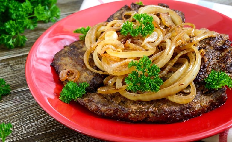 Prato de carne acebolada da Paty Sabor Brasil
