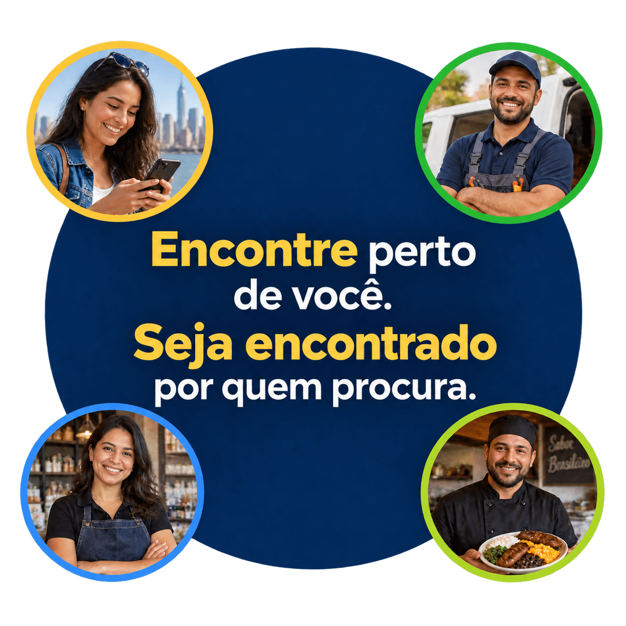 Pessoas e profissionais brasileiros conectados pelo Onde Tem Brazil